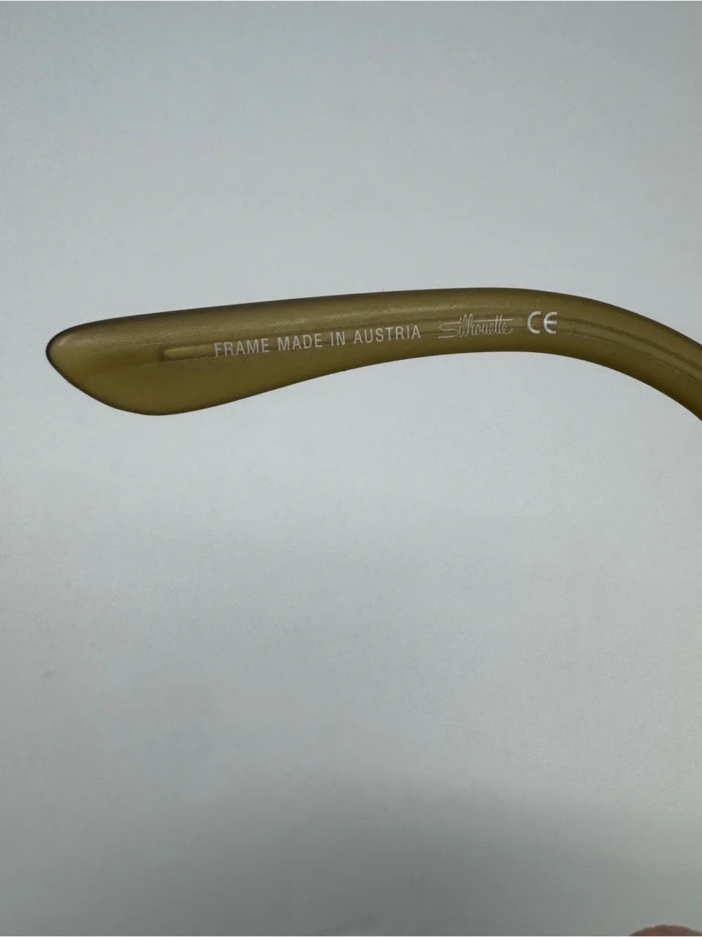 Silhouette 7608 20 6051 Rimless Eyeglasses Titanium Olive Brown Gold Frames Only